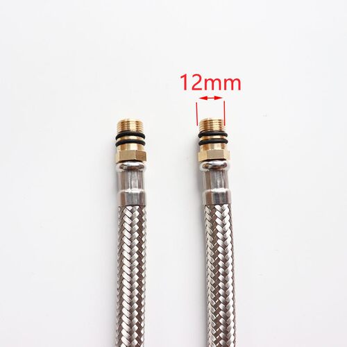 非标大口径1.头cm进水软欧洗菜面盆冷热水龙2管美标m12尖头上水管