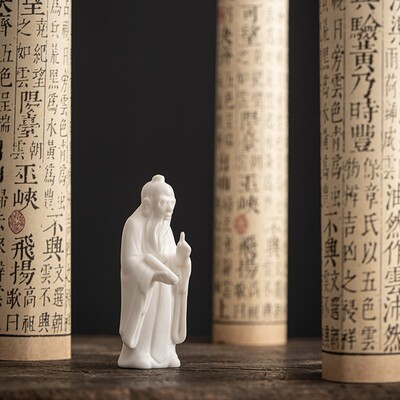 物中式古风历景人新小摆件枯木盆景微史观桌面陶瓷装饰品人物配件