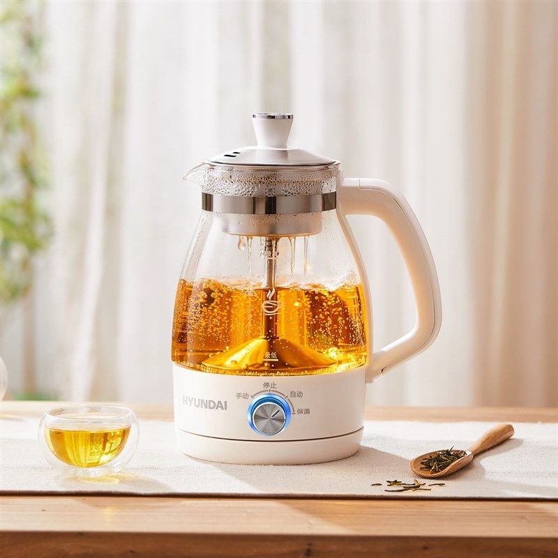 韩国现代煮茶器家用全自动蒸汽煮茶壶安化黑茶养生壶办公室电热壶