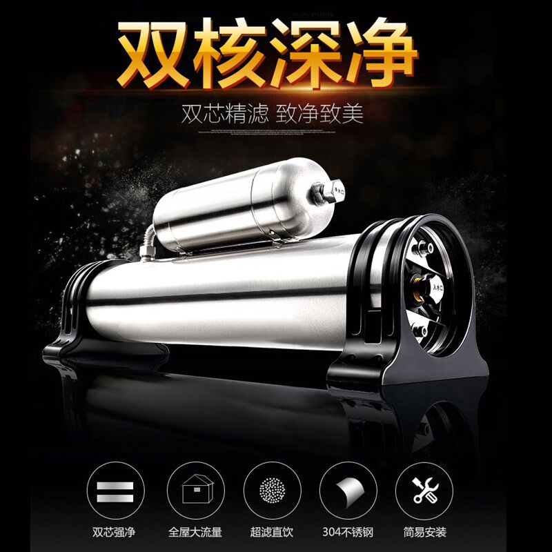 复合净化水超滤机净水器 离子超滤除异味出水直饮双核子母机1200L