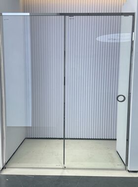 卫斯雅一固碍移极窄带缓冲新款无障一下淋式沉浴房隔断玻璃门
