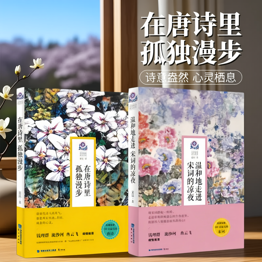 【夏昆的书2册】在唐诗里孤独漫步+温和地走进宋词的凉夜 古诗词名篇的赏析知识性解读 诗人的命运沉浮人生际遇作诗缘起及影响