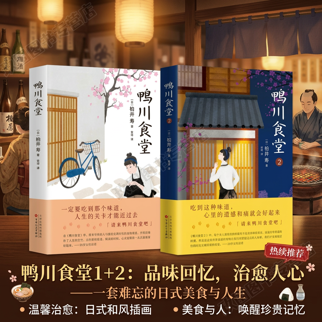 【正版全2册】鸭川食堂1+鸭川食堂2 全两册 柏井寿作品 史诗译 让人发现藏在岁月中的深情好吃又温暖的小说史诗 百花文艺出版社