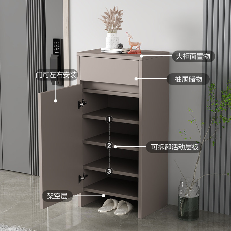 实木小型入户进门鞋柜超窄家用门口小柜子迷你玄关柜沙发边柜边几