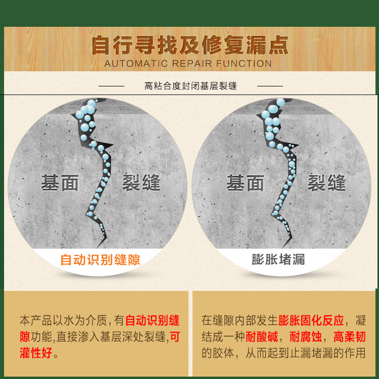 牛气冲天包邮卫生间免砸砖渗漏宝 渗透型补漏胶 浴室水池防水堵漏