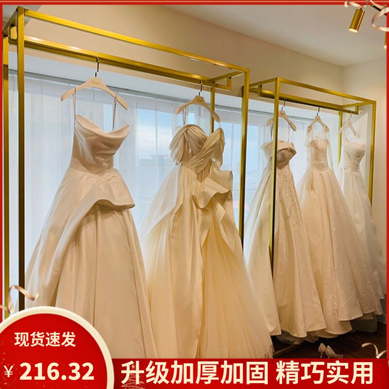 婚纱架子影楼展示架婚纱店衣架双层西装挂衣架男装置物架