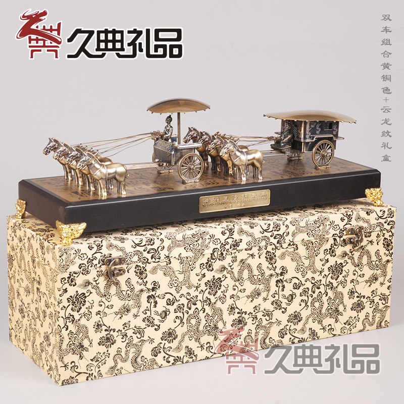 铜车马模型西安旅游纪念品兵马俑摆件特色出国礼品中国风送老外