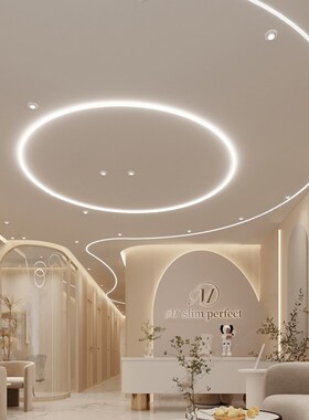 任意弯曲弧形灯槽线形灯铝槽圆形嵌入式led灯条客餐厅吊顶无主灯