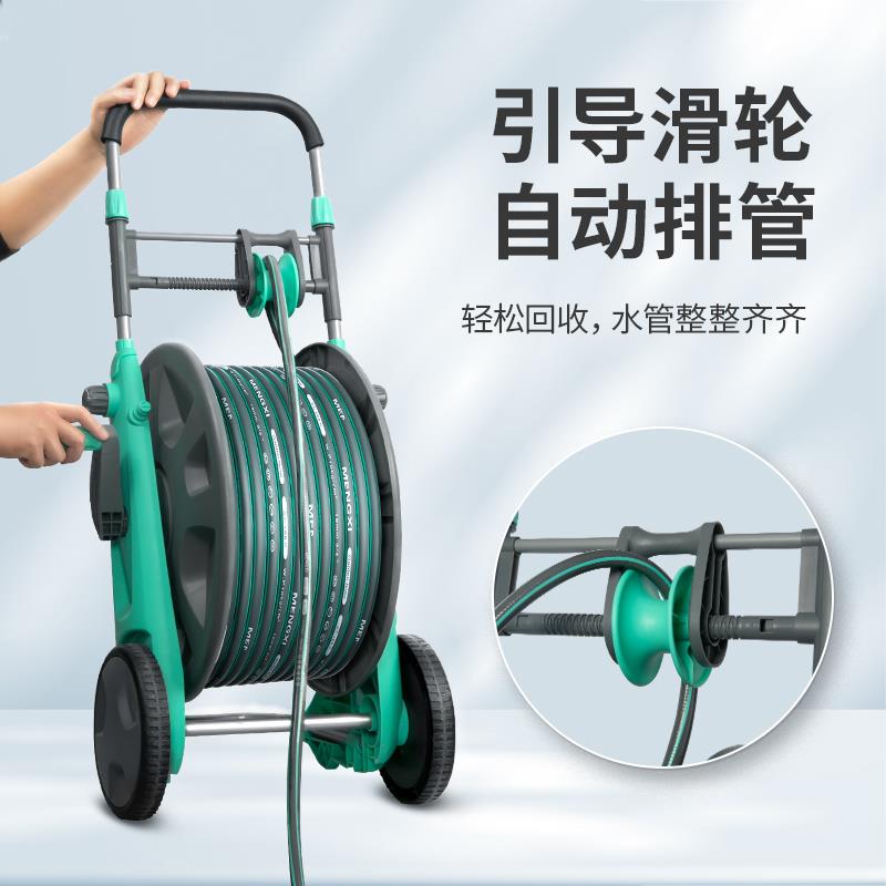洗车家用高压水枪强力洗地4分6分水管软管增压冲洗100米卷管收纳