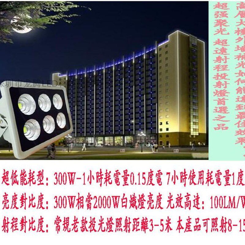 LED大功率隧道灯投光灯广场公园球场路灯50W100W150W200W250W600W