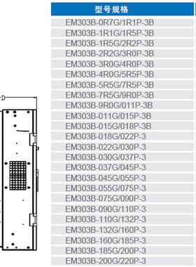 全新正弦变频器 4KW/5.5KW EM303B-4R0G/5R5P-3B 380V