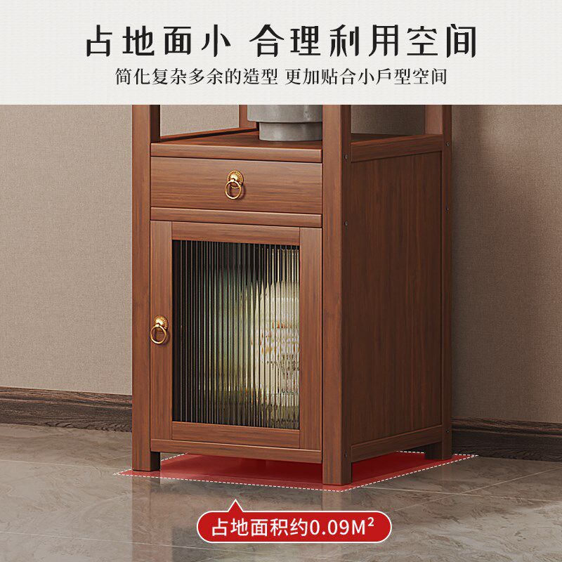 客厅靠墙电视机旁花架落地式楠竹沙发阳台绿萝置物架装饰多层花台