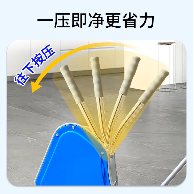 白云超宝榨水车B-045拖把挤水桶酒店保洁免手洗压墩布清洁柞水车