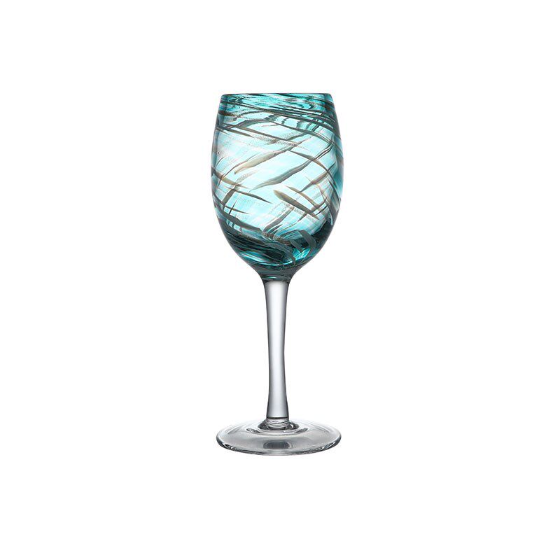 青绿舞酒神杯 一场只此青绿的约会 中古vintage红酒杯水晶高脚杯