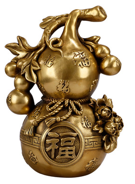 大仕缘 铜工艺品家居摆件百福葫芦招财八宝葫芦乔迁礼品