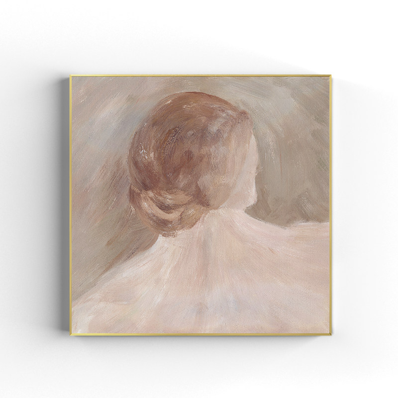 临水照花人大幅艺术装饰画客厅抽象人物壁画卧室床头手工油画