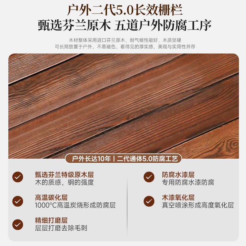 碳化木庭院小围栏花园草坪栅栏隔离园林菜地挡土花坛田园遮挡护栏