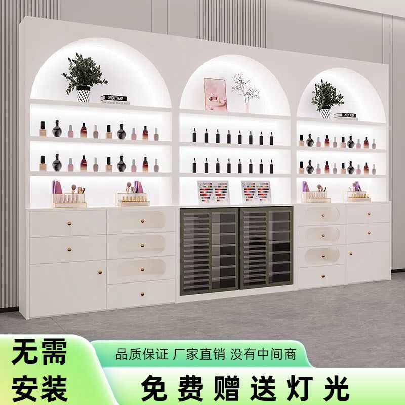 美甲展示柜化妆品展柜甲油胶陈列柜美甲美容店产品柜指甲油收纳柜