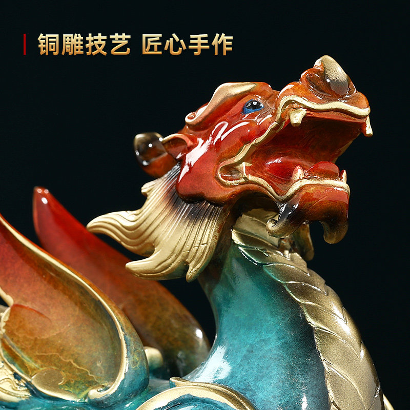 旺财貔貅摆件铜工艺礼品摆饰招财客厅老板办公室酒柜貔休装饰品开