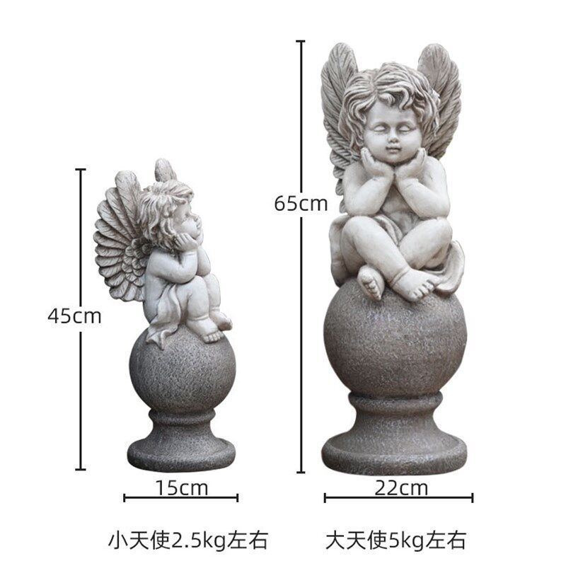 佳鲤推荐花园装饰欧式天使摆件户外雕塑园林别墅罗马柱罗马花盆