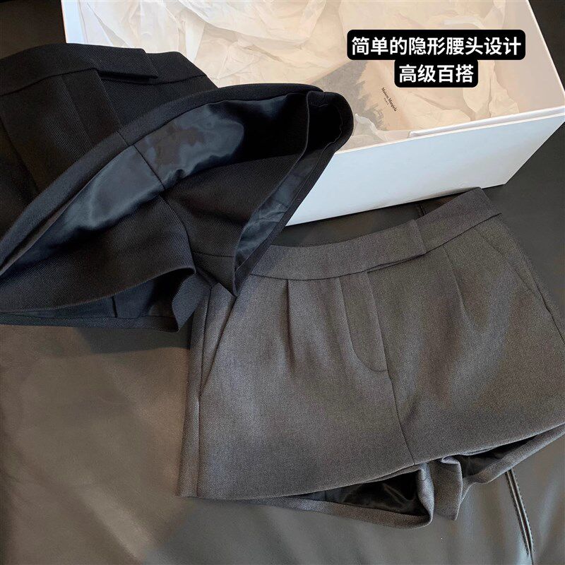 酷辣西装裙裤女春秋2024新款半身裙短裙休闲裤百搭裤子
