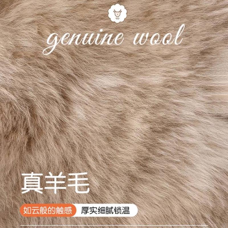 卡通纯羊毛汽车坐垫单片冬季毛绒单座保暖冬天小方垫一体长毛座垫