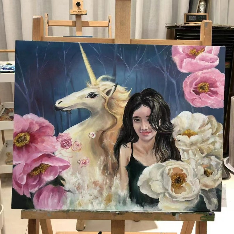 油画定制照片 纯手绘人像真人肖像宠物自画像装饰画风景代画 人物