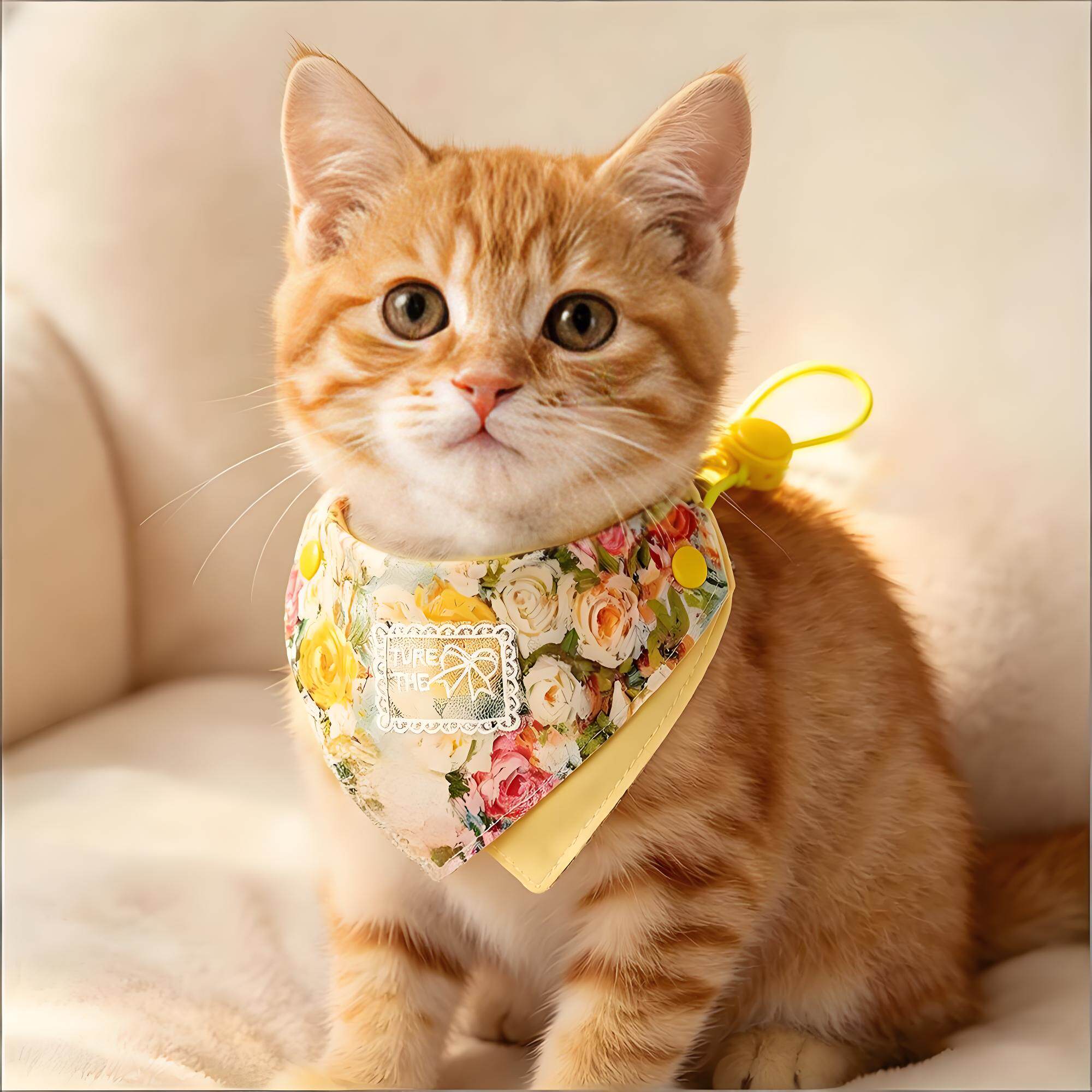 猫咪围脖口水巾三角巾围嘴宠物狗狗防脏围兜小猫咪拍照装饰用品