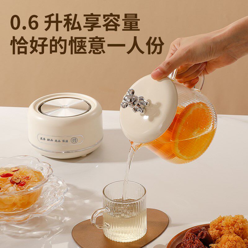 养生壶家用多功能全玻璃煮茶器烧水壶小型办公室花茶壶一人电炖杯