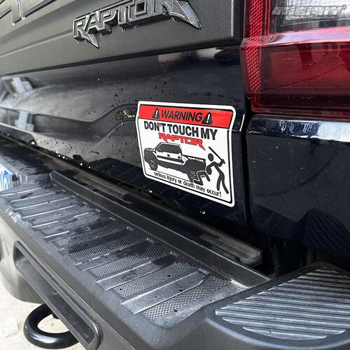 欧美风格适用于猛禽raptor个性反光警示车贴 不要碰我的RAPTOR