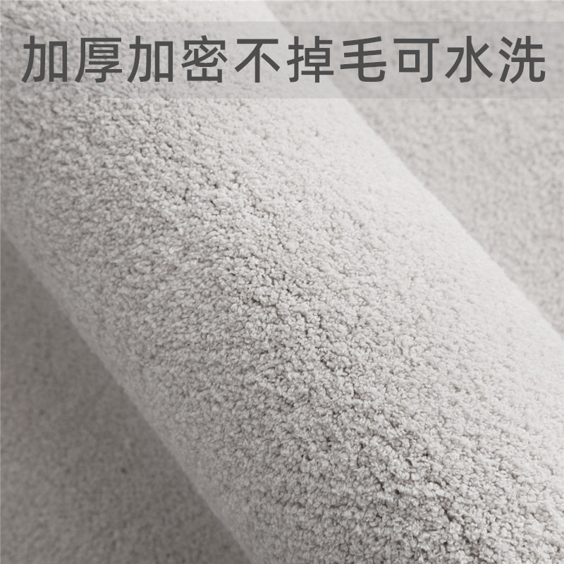 奶油风加厚客厅地毯卧室床边茶几毛毯白色家用房间榻榻米床前地垫