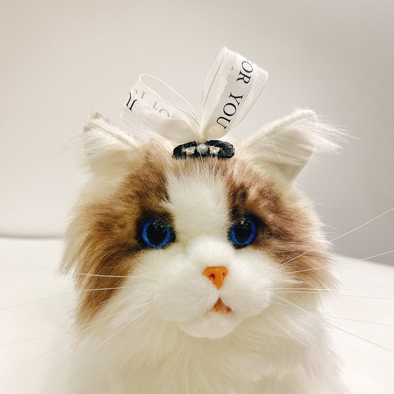 宠物头饰高级感黑白系列猫咪狗狗通用发夹bb夹泰迪比熊碎毛夹发卡
