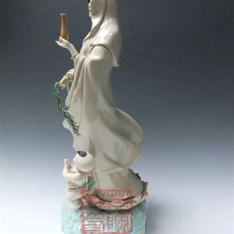陶瓷工艺品 石湾公仔 云游渡海 观音送子