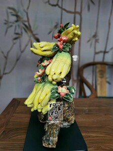 陶瓷工艺品 石湾公仔 金玉满堂 佛手瓜摆件