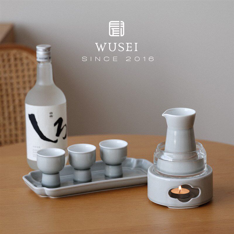 闻说烟灰温酒器套装 家用烫酒壶酒杯日式煮酒器保温加热酒具套装