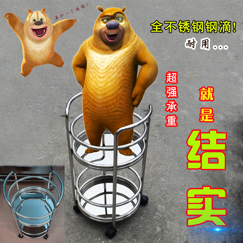 包邮酒吧酒水车4S店茶水车KTV移动送餐车圆形服务车不锈钢手推车