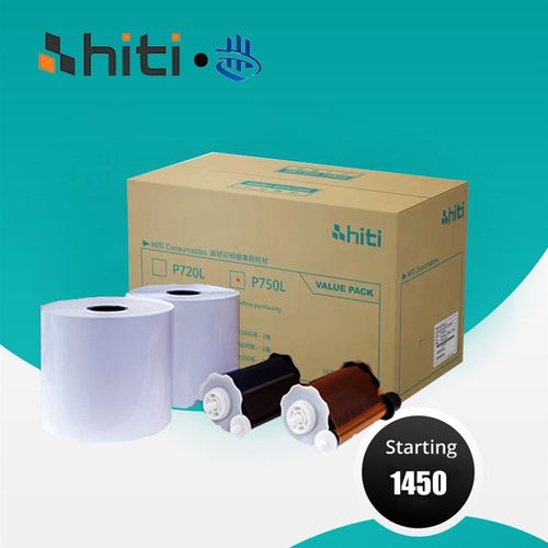 hiti呈妍P750L/P720L相纸6寸热升华证件照1寸2寸照片纸冲印机