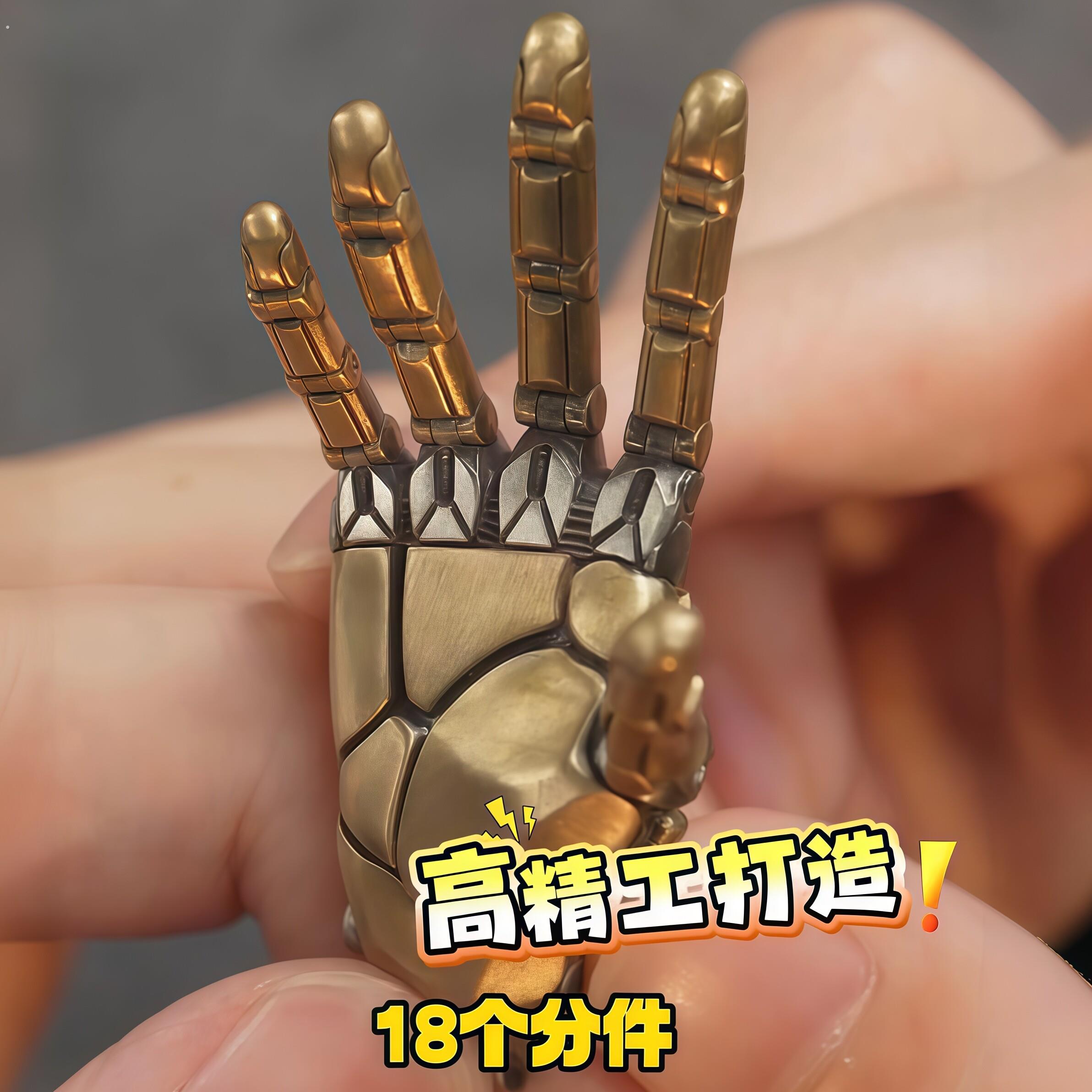 机械手项链吊坠复古设计感配饰收藏摆件桌面装饰高级感仿真机械手