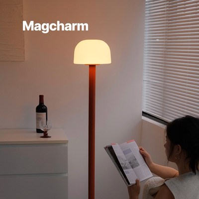 Magcharm白玉落地灯欧美风客书沙发旁地灯厅房d室床头柔和le卧灯