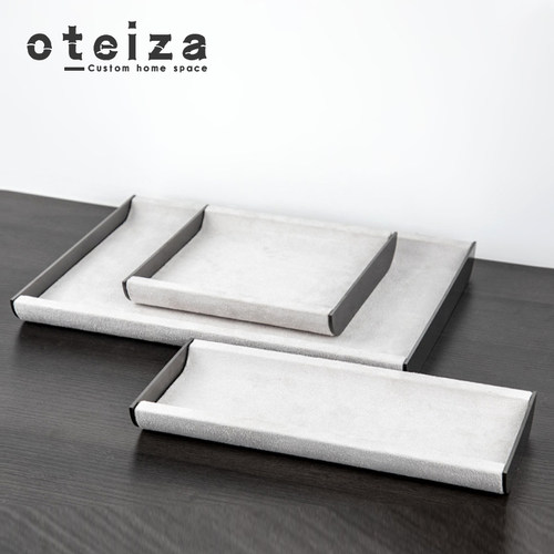 Oteiza板代客约金属皮革木质托盘简厅茶几摆件样现间售楼部装饰品