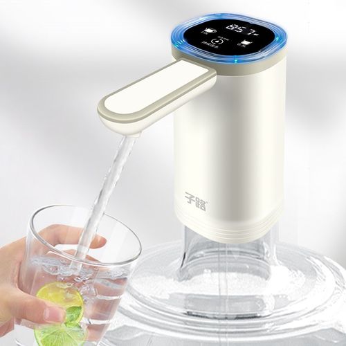子路桶装水抽水器小型智能电动饮水机全水动款双泵上自器家用充电