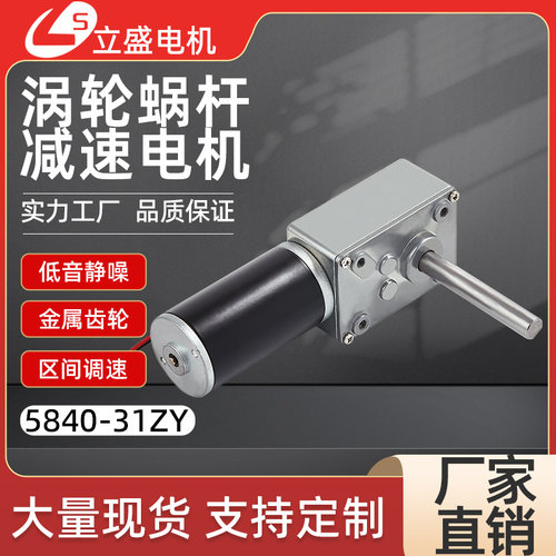 涡轮蜗杆5840-31ZY直流减速微型永磁电机调速马达12v24v小马达