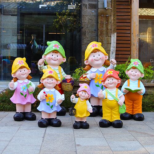 花园装饰庭宾物外卡通人户摆件幼儿园店门口迎院娃娃园林景观雕塑