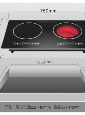 凹面电磁炉双灶嵌入式双头双型平面双电0炉组合小眼开孔63陶X330