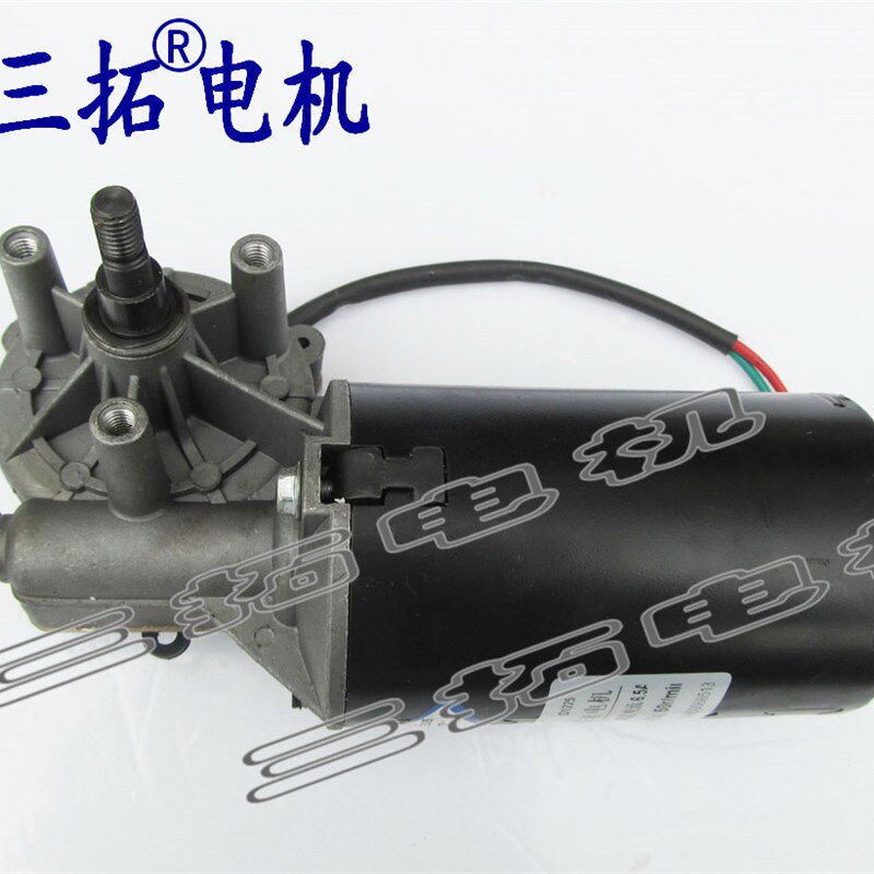 GW70105直流有刷蜗轮蜗杆减速电机 24V卷闸门电机马达 烧烤机