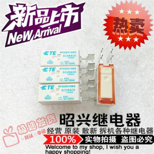 全新 RF900014WG TE/泰科 16A.  一组常开 RF900014WG 继电器6VDC