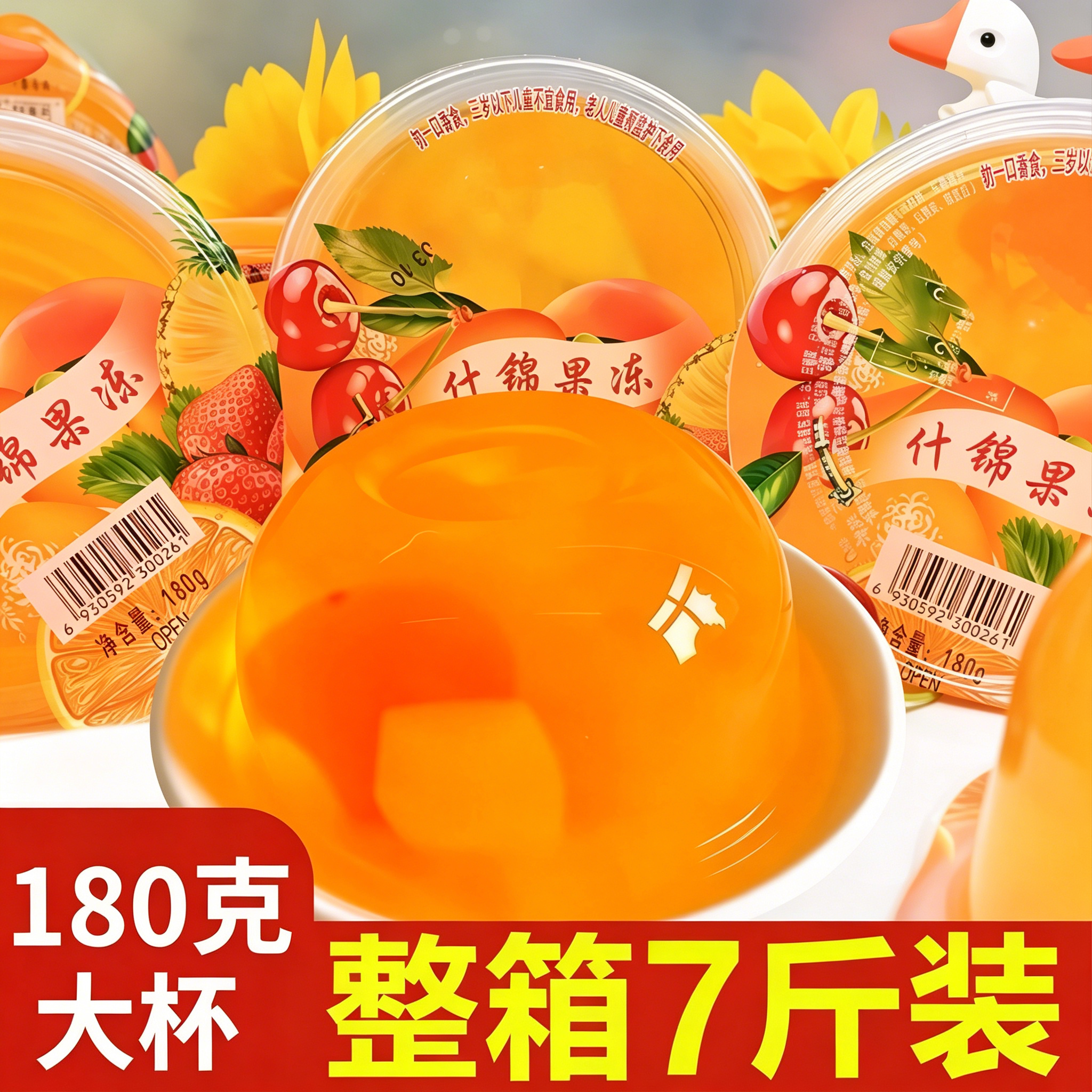 整箱20杯什锦果冻批发摆摊学生