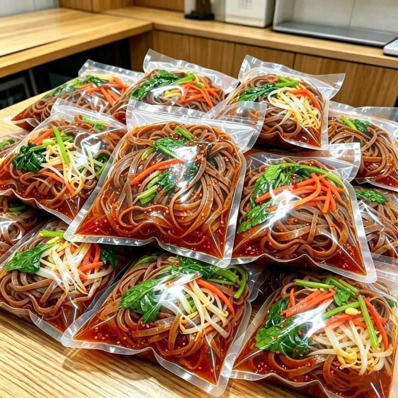 荞麦面皮免煮带料包0脂即食