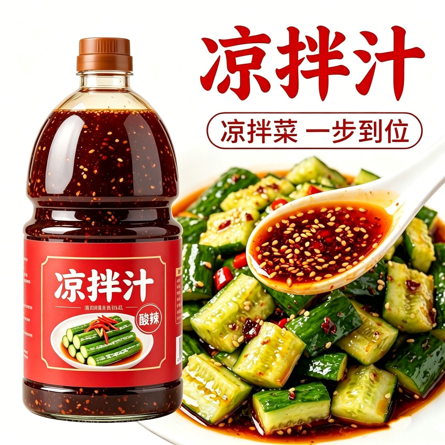 0脂酸辣凉拌汁麻香凉拌黄瓜开胃
