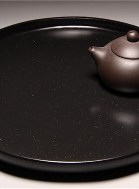 精品原石金星歙砚茶盘茶台 托泡 茶砚台 盘茶海干盘端砚文房用品